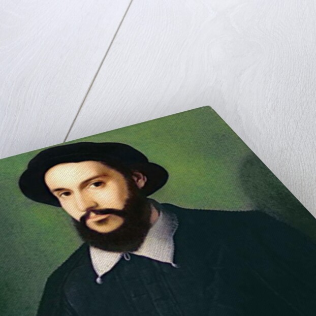 Portrait of a Gentleman with his Right Hand Pointing to a Skull, c.1540 by Master of the 1540s