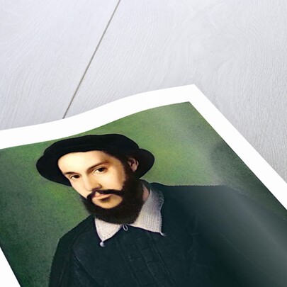 Portrait of a Gentleman with his Right Hand Pointing to a Skull, c.1540 by Master of the 1540s