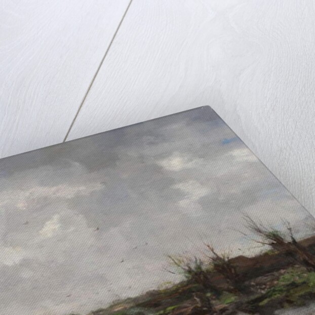 A River Landscape with Farm Houses, late 1870s by Jacob Henricus or Hendricus Maris