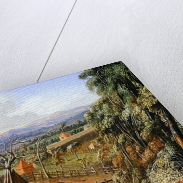 Fall Landscape in England with an Impending Storm, c.1735 by Robert Griffier