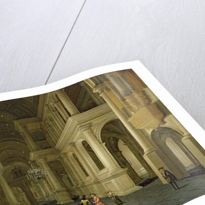 The Interior of a Renaissance Cathedral by Candlelight by Anthonie de Lorme