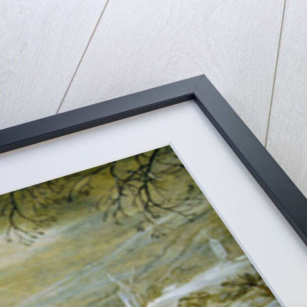 A Winter River Landscape with Travellers on a Bridge and a Town in the Distance, late 1720s by Joos or Josse de The Younger Momper