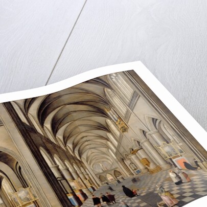 The interior of a Gothic church by Hendrik the Younger Steenwyck