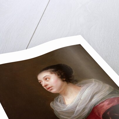 A young woman holding a skull, 1640s by Jan Olis