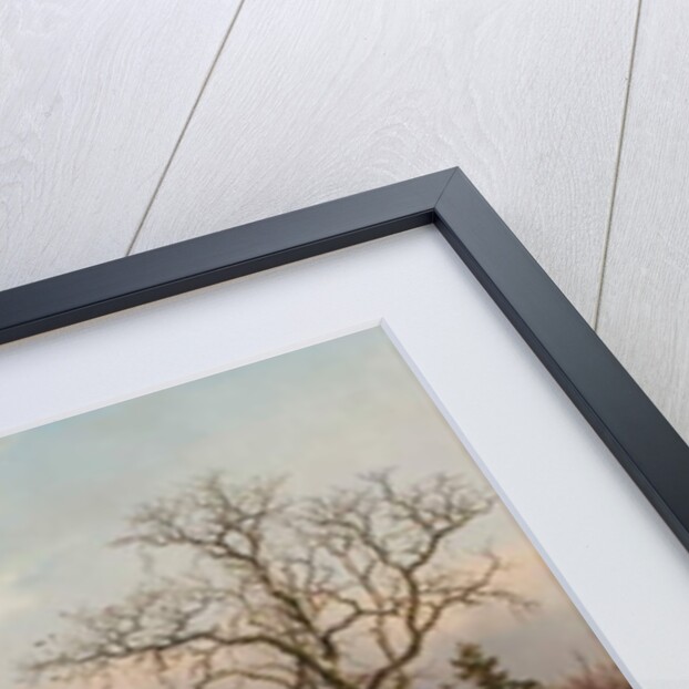 A Winter Landscape with Skaters on a Frozen River, 1862 by Frederick Marianus Kruseman