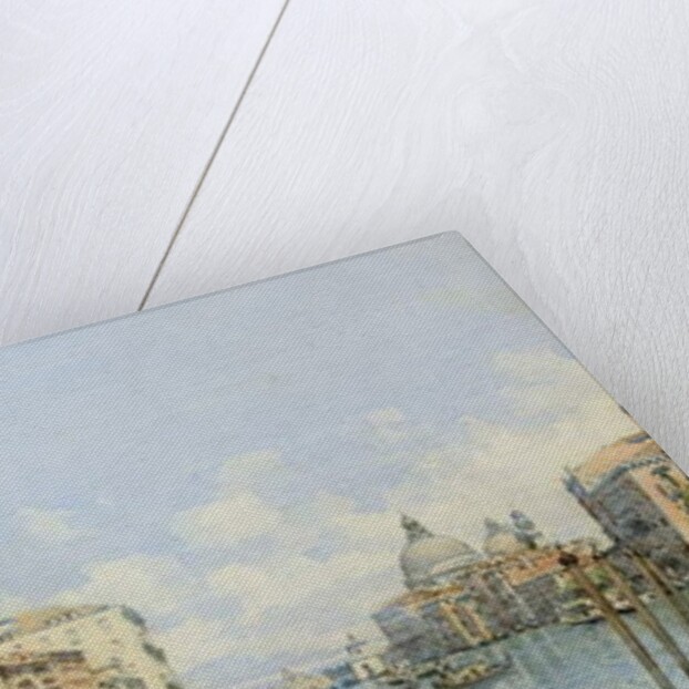 A View of the Grand Canal with Palazzo Cavalli-Franchetti and Santa Maria della Salute by Gino de Colle