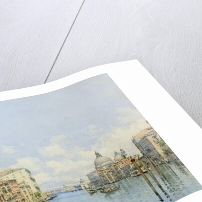 A View of the Grand Canal with Palazzo Cavalli-Franchetti and Santa Maria della Salute by Gino de Colle