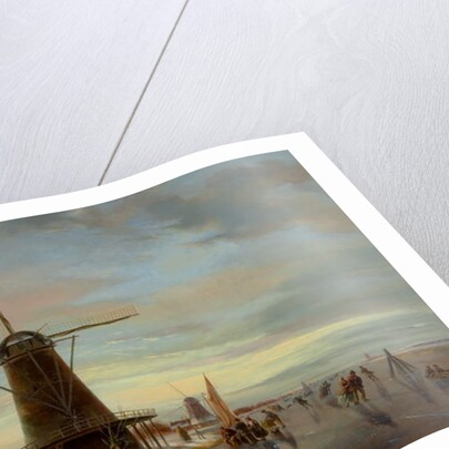 Skaters on a Frozen Waterway by Nicholas Jan Roosenboom