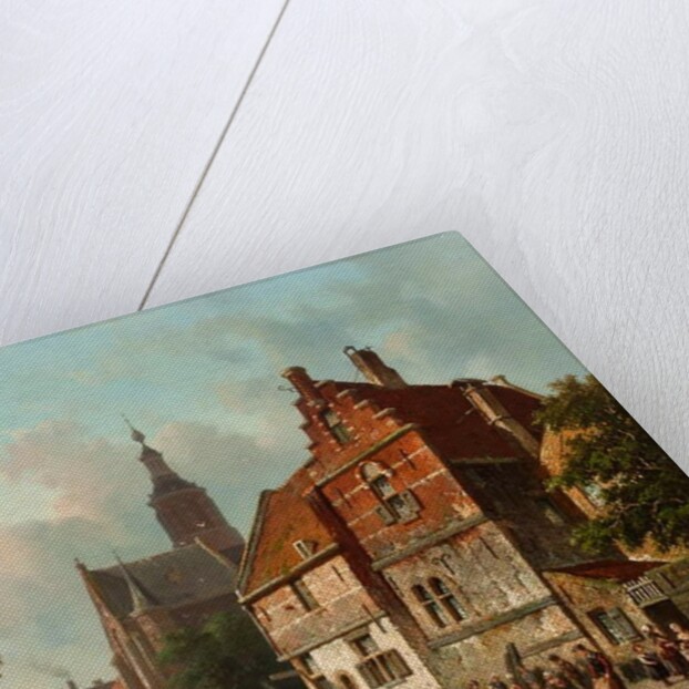 A Dutch Market in the Summertime, 19th century by Adrianus Eversen