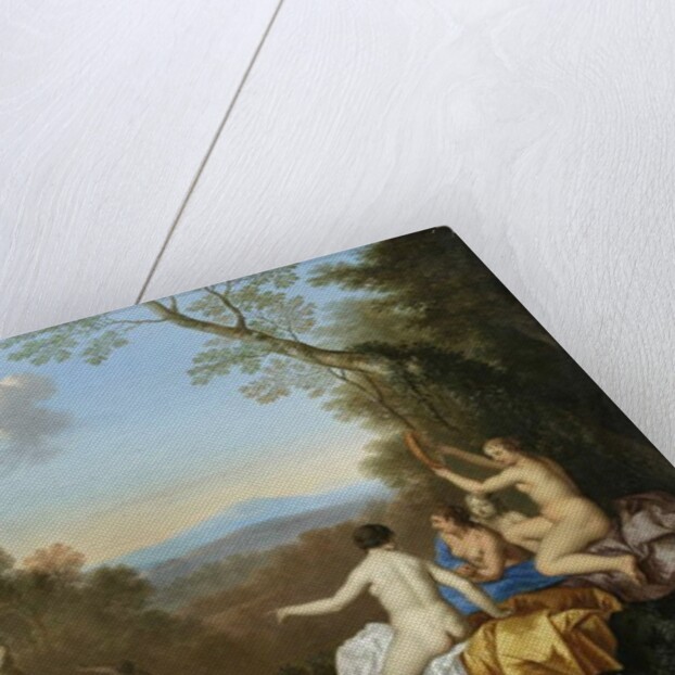 Nymphs Dancing and Making Music by a Pool on a Wooded Hilltop with the Apulian Shepherd by Daniel Vertangen