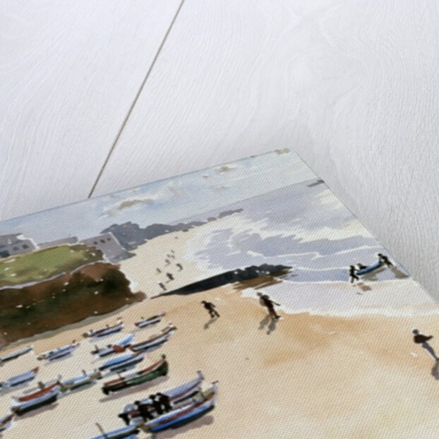 Boats on the Beach, 1986 by Lucy Willis