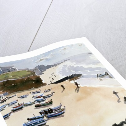 Boats on the Beach, 1986 by Lucy Willis