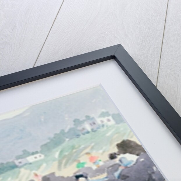 Dog on the Beach, Woolacombe, 1987 by Lucy Willis