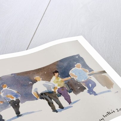 Men at the Phoencia Hotel, 2011 by Lucy Willis