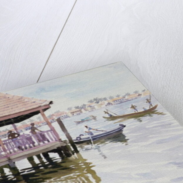 The Jetty, Cochin, 1991 by Lucy Willis