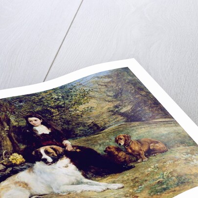 Girl With Dog, 1884 by Heywood Hardy