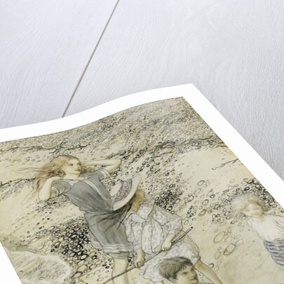 Four Children at the Seashore, 1910 by Arthur Rackham