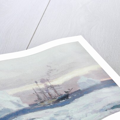 The Argentine Corvette 'Uruguay' in the Antarctic by Eduardo de Martino