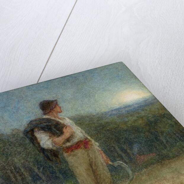 Harvest Moon, 'globed in mellow splendour', 1879 by Helen Allingham