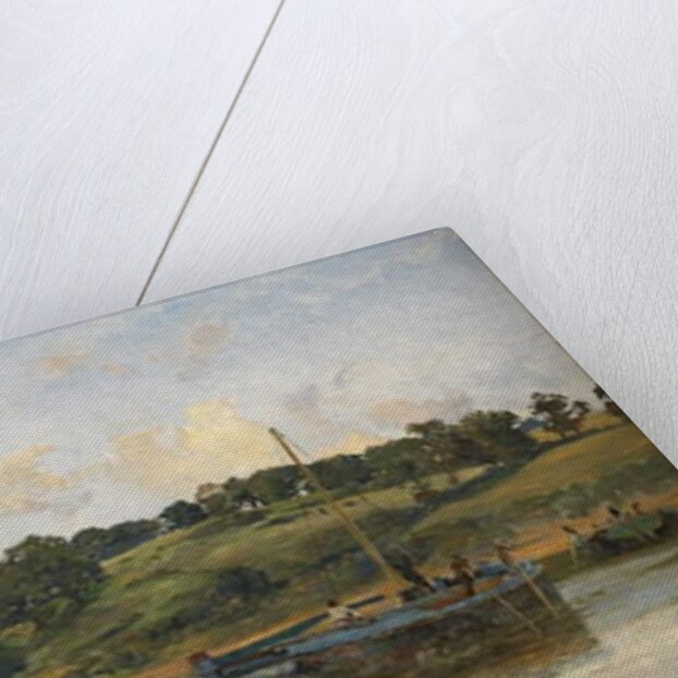 Barges on the Medway, 1977 by William Lionel Wyllie