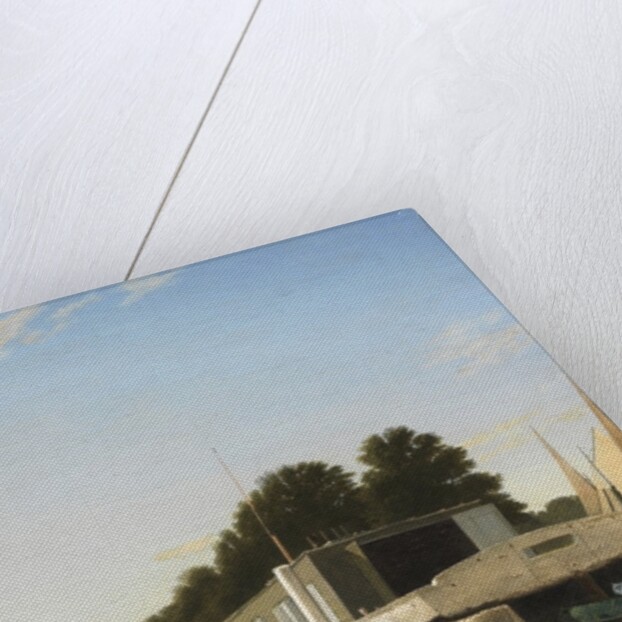 Barges at a Mooring by Scandinavian School