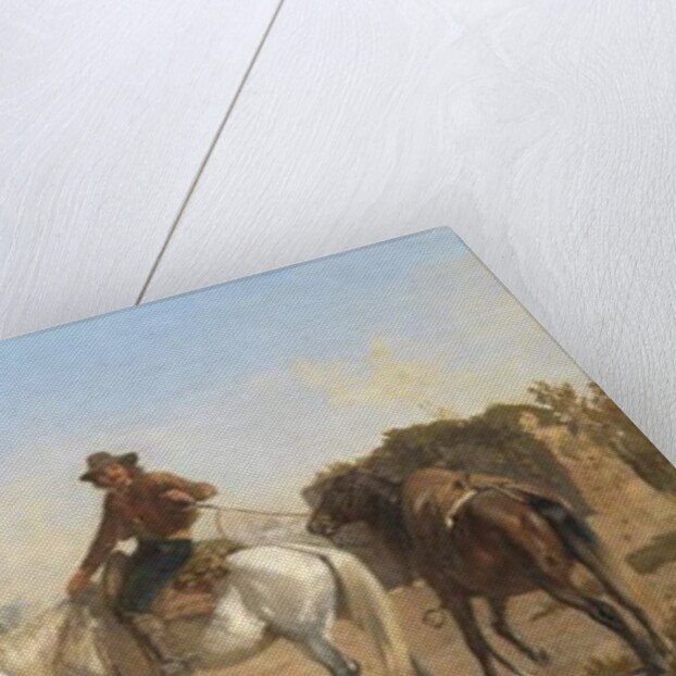 A Buttero Watering his Horse in the Roman Campagna, 1853 by George Heming Mason