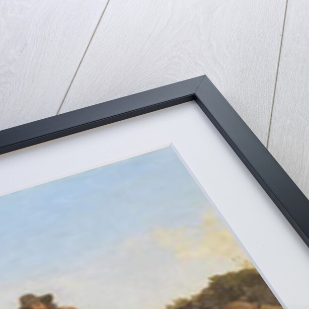 A Buttero Watering his Horse in the Roman Campagna, 1853 by George Heming Mason