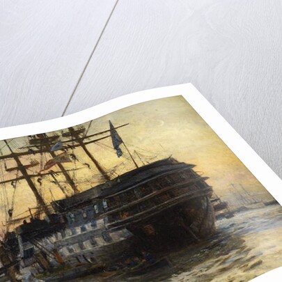 HMS Warspite by William Lionel Wyllie