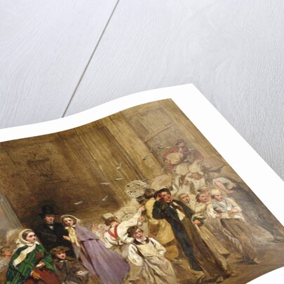 A Sketch for The General Post Office, One Minute to Six, 1860 by George Elgar Hicks