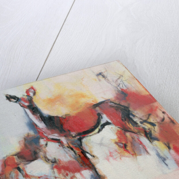 Hinds in winter, 1995 by Mark Adlington