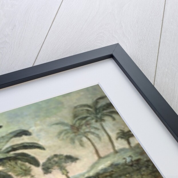 Native Indian in a landscape with animals by Jose Teofilo de Jesus