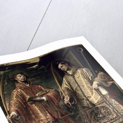 St. Lawrence and St. Stephen, 1580 by Alonso Sanchez Coello