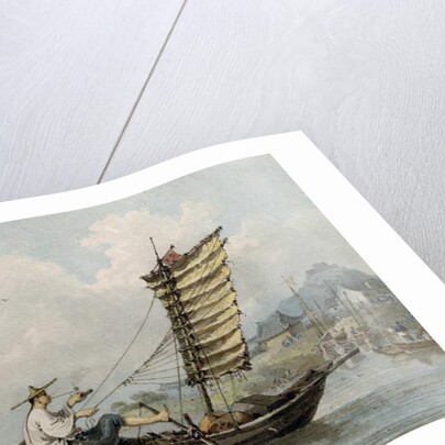 Chinese Sailor Smoking in his Junk, 1795 by William Alexander