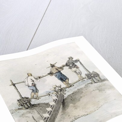 Chinese Labourers Working on a River by William Alexander