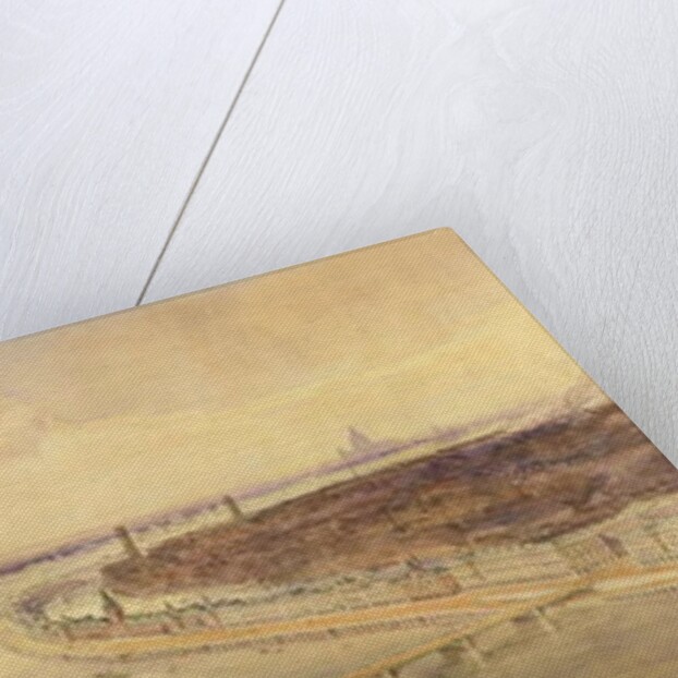 Architectural panorama of a proposed scheme for the South Bank of the Thames, c.1861 by Henry Newton