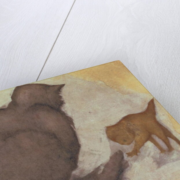 Cat and Kitten by Edward Coley Burne-Jones