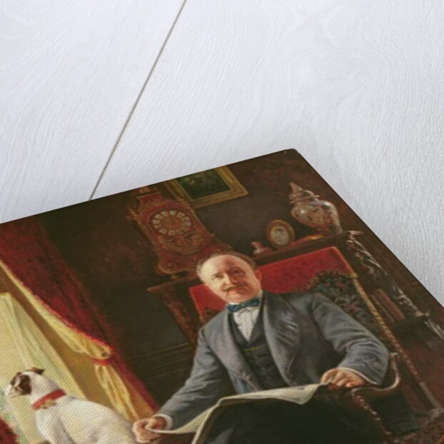 Portrait of M. le Comte de C. with his dog by Agapit Stevens