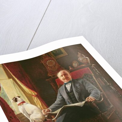 Portrait of M. le Comte de C. with his dog by Agapit Stevens