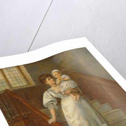 On the Staircase by George Goodwin Kilburne