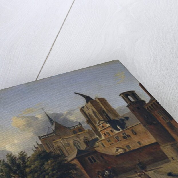 A street in Cologne with the unfinished cathedral in the centre, 1684 by Jan van der Heyden