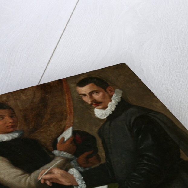 Portrait of an unknown man and his Servant, 1579 by Bartolommeo Passerotti