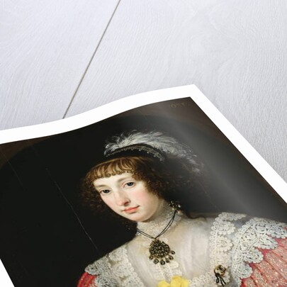 A young Lady with a Plumed Headdress, 1633 by English School