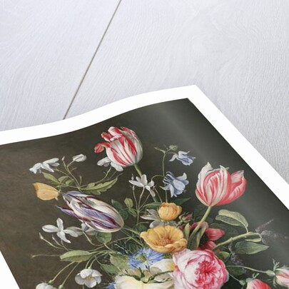 Flowers in a glass vase, 1663 by Johannes Antonius van der Baren