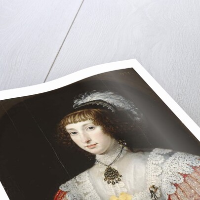 A Young Lady with a Plumed Headdress, 1633 by English School