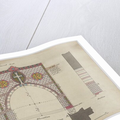 Design For Chancel Arch, Brigham Church, Cumberland, c.1876 by William Butterfield
