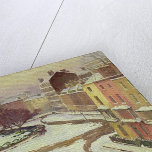 Snow in Hanover Square, London, 1926 by Frederick James Porter