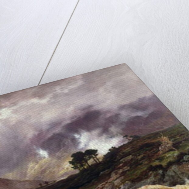 A Spate in the Highlands, 1866 by Peter Graham