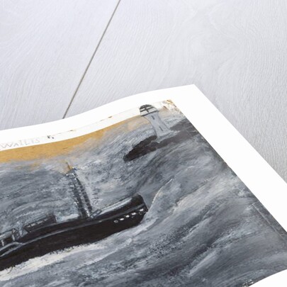 Trawler and Pier by Alfred Wallis