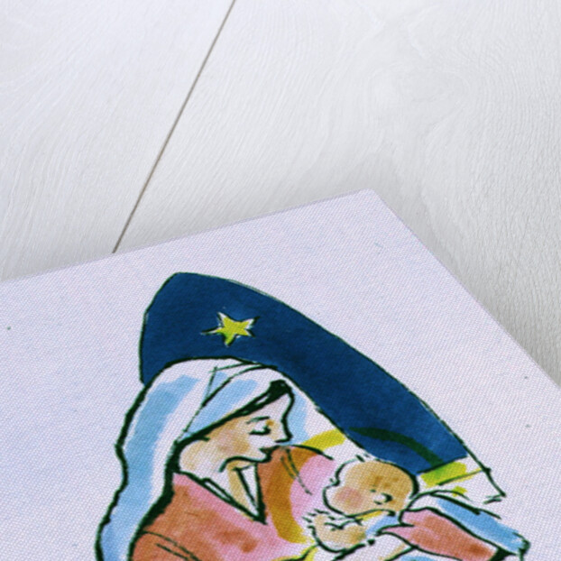 Madonna and Child with Lambs, 1996 by Diane Matthes