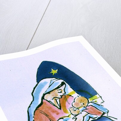 Madonna and Child with Lambs, 1996 by Diane Matthes